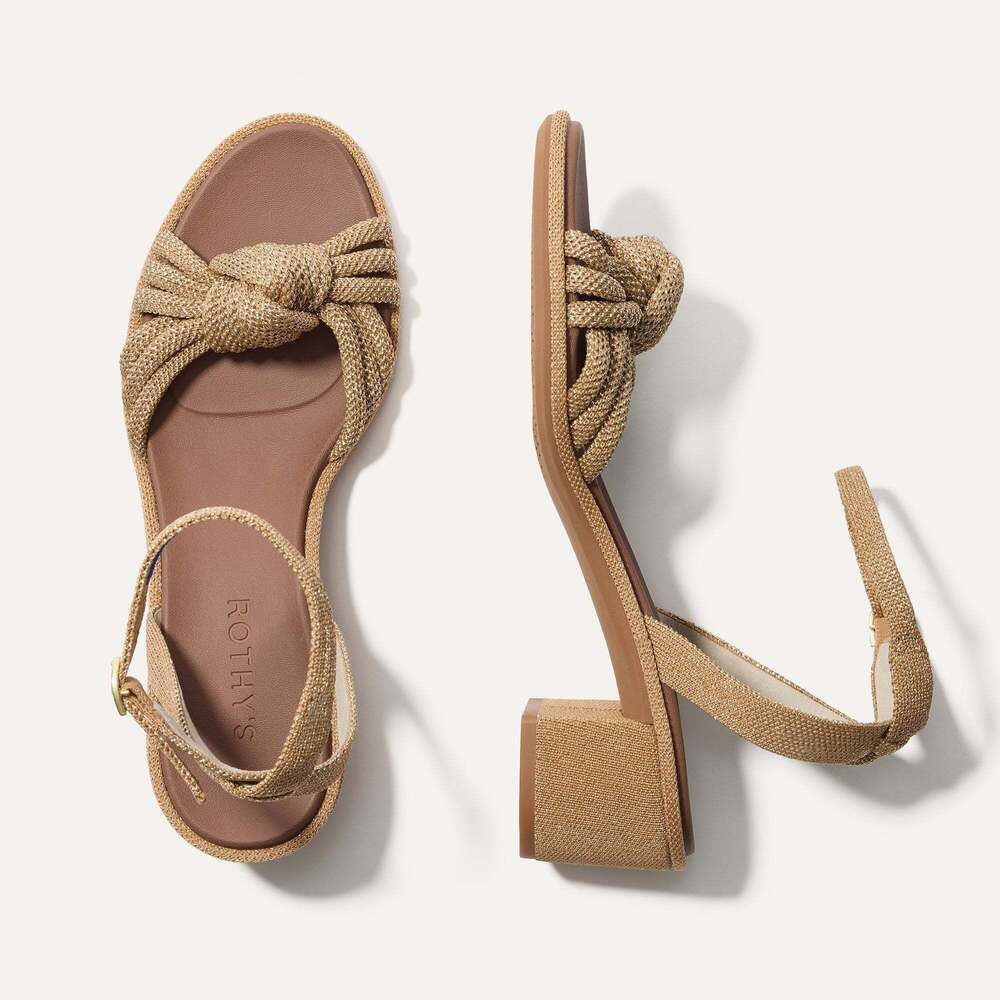 Brand New! Rothy's The Knot Sandal - Golden Sun Size 8.5